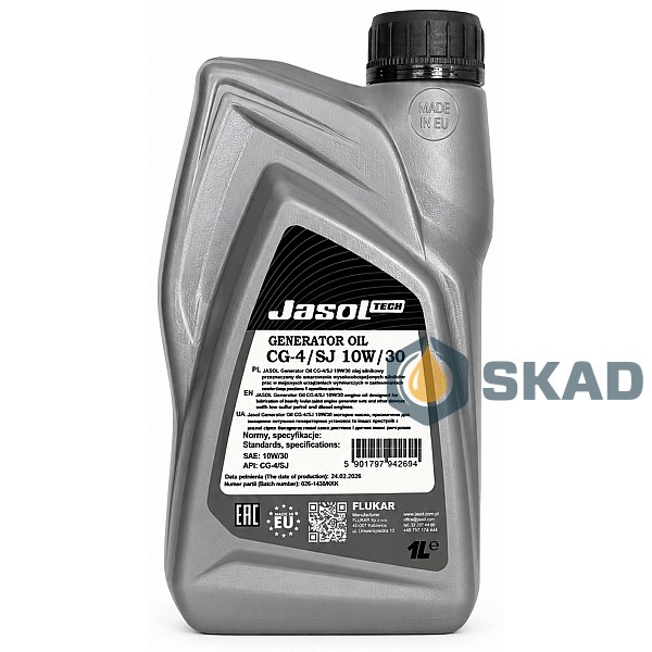 Jasol TECH Generator Oil CG-4/SJ 10W/30, 1л