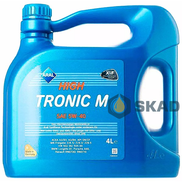Моторное масло Aral HighTronic M 5W-40, 4л
