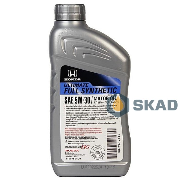 Моторна олива Honda FULL SYNTHETIC 5W-30, 946 мл