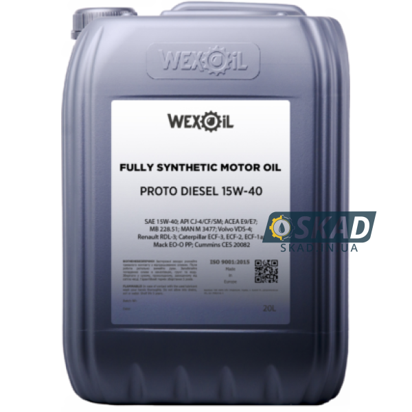 Wexoil Proto Diesel 15W-40 20л sng-5478