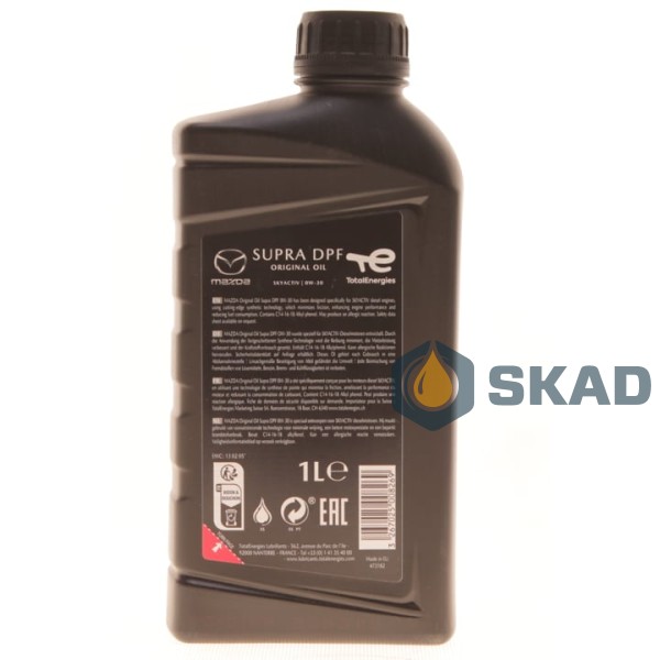 Mazda Original Oil Supra DPF 0W-30, 1 л. 0W3001DPF