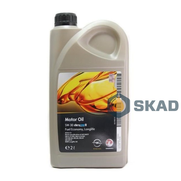General Motors Dexos 2 Fuel Economy, Longlife 5W-30, 2 л. 93165555