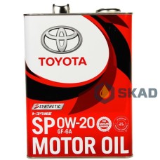 Toyota Synthetic Motor Oil SP/GF6A, 0W-20 (Japan), 4л.