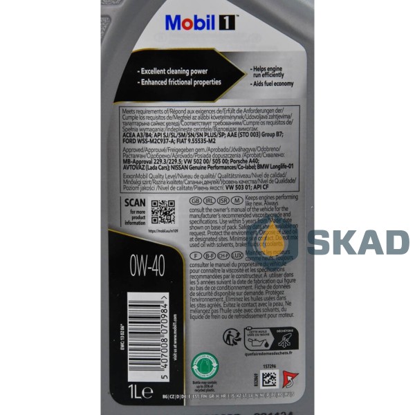 Mobil 1 FS 0W-40 1л