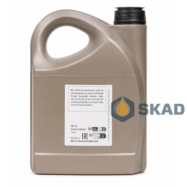 General Motors Super Synthetic 5W-30, 5 л. 93165010