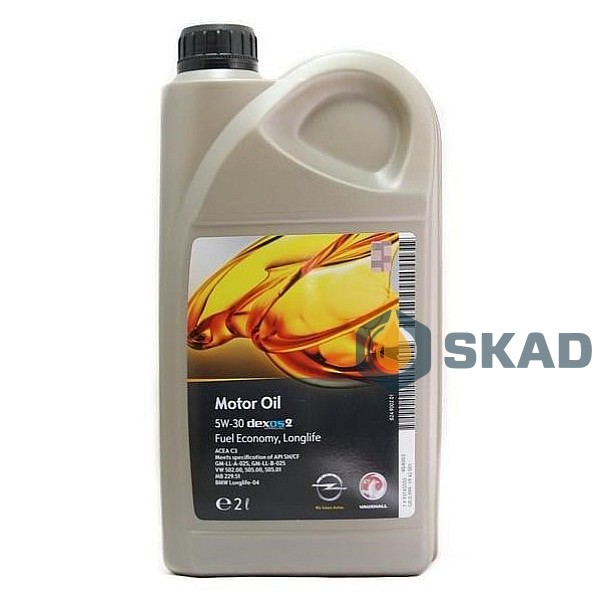 Моторна олива General Motors Dexos 2 Fuel Economy, Longlife 5W-30, 2л