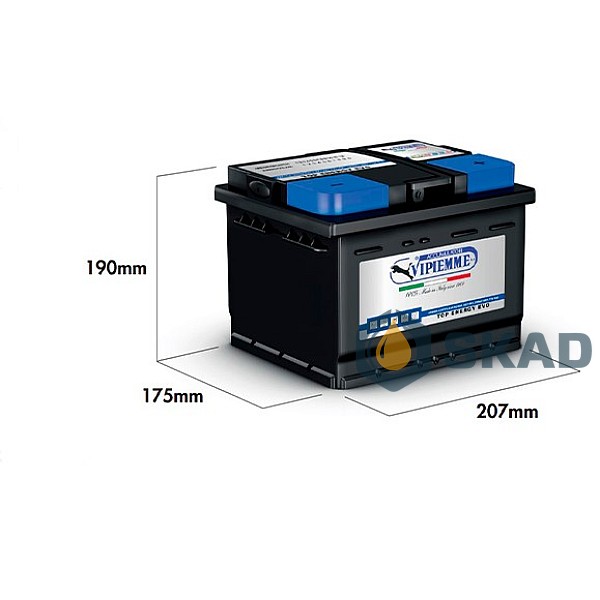 VIPIEMME Top Energy Evo 50Ah +R EN480A 12V (B030C)