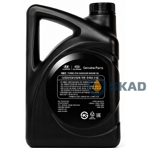 Моторна олива Mobis Hyundai/KIA Turbo SYN Gasoline 5W-30, 4л