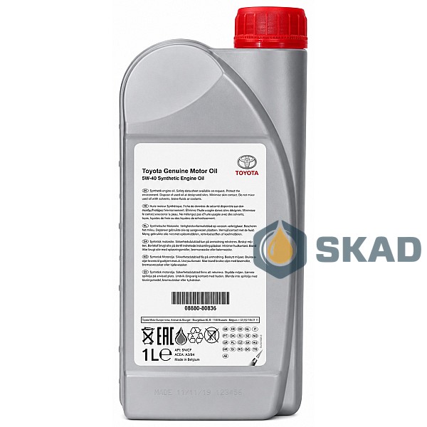 Моторна олива Toyota Engine Oil Synthetic 5W-40, 1л