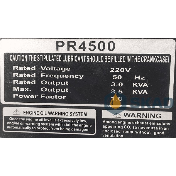 Генератор бензиновий Sayide PR4500 220V 3.5кВт (з автопуском)