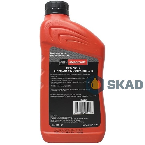 Motorcraft Mercon LV ATF, 946 мл. XT10-QLVC