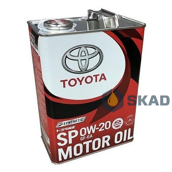 Моторна олива Toyota Synthetic Motor Oil SP/GF6A, 0W-20 (Japan), 4л
