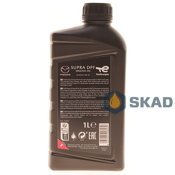Моторна олива Mazda Original Oil Supra DPF 0W-30, 1л