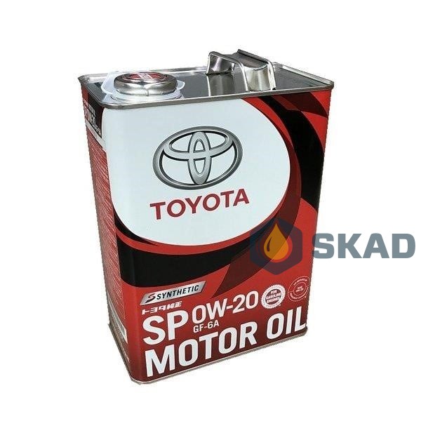 Toyota Synthetic Motor Oil SP/GF6A, 0W-20 (Japan), 4л. 08880-13205